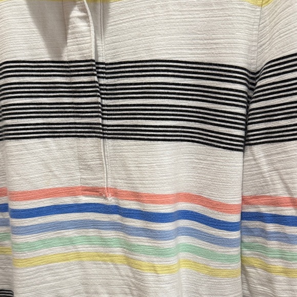 Talbots Black and White Striped Top Medium A10 - Picture 3 of 10